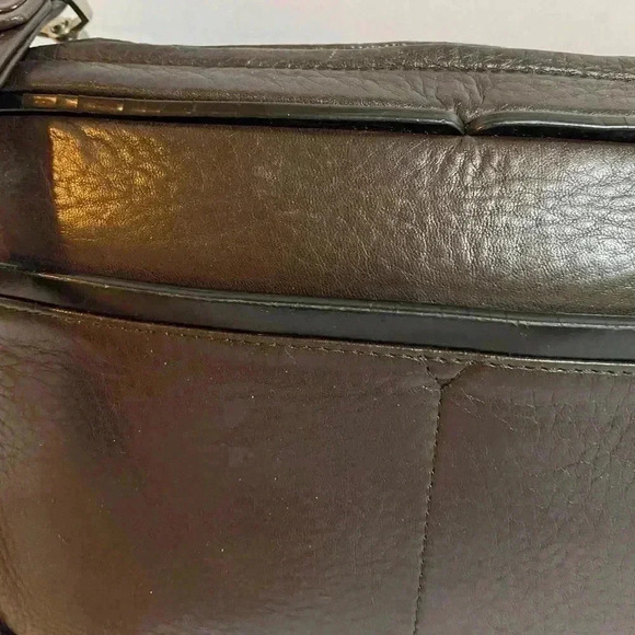 Glovanni Valentino unisex vintage brown leather wristlet clutch bag - Picture 5 of 14